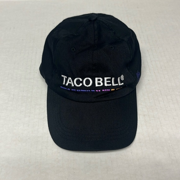 Taco Bell employee black embroidered adjustable baseball cap sz M - Picture 1 of 11
